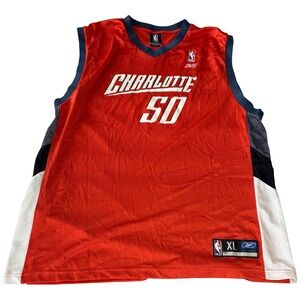Vintage Charlotte Bobcats Okafor 50 Jersey Reebok NBA Basketball Orange XL